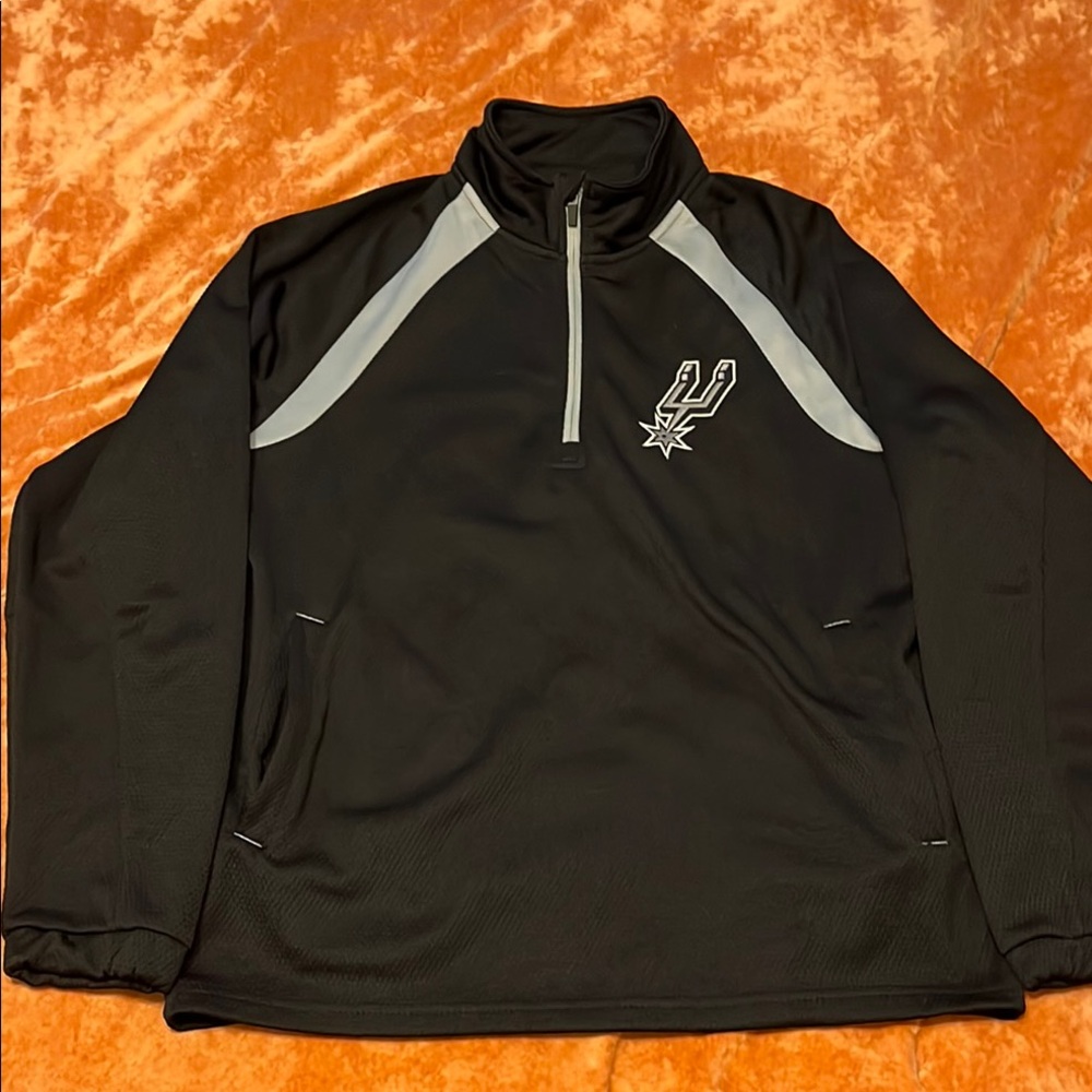 Black and Gray San Antonio Spurs Women's Quarter-Zip Jacket